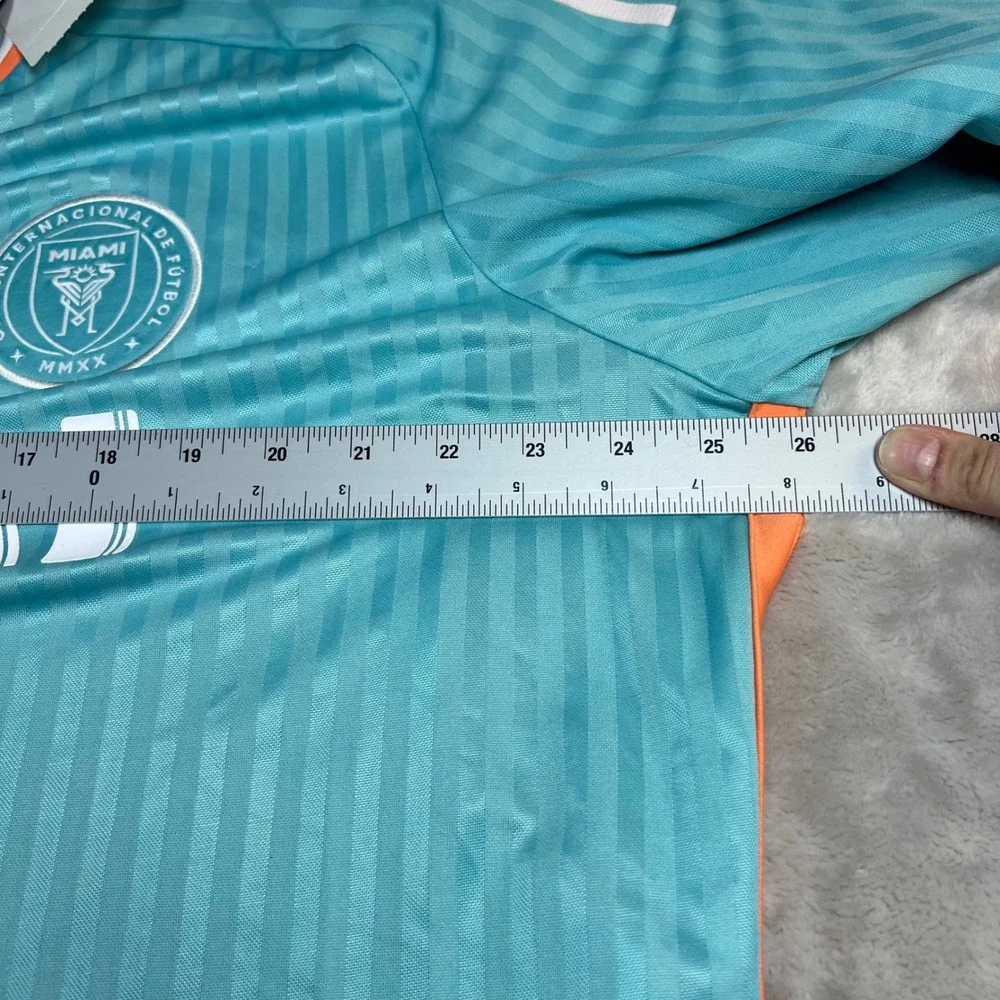 NWT Adidas Mens 2XL Inter Miami CF 2024/25 Third Authentic Jersey Aqua Orange
